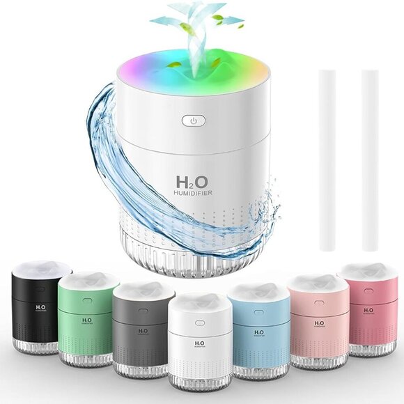 Portable Small Humidifiers for Bedroom Baby, Rechargeable Mini Cool Mist Plant H - Picture 1 of 9